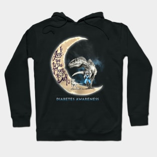 diabetes dinosaur moon Hoodie